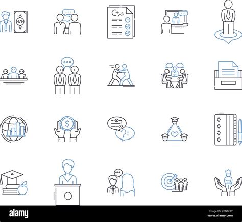 Mentorship And Coaching Outline Icons Collection Mentorship Coaching