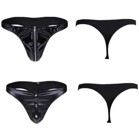 Herren Wetlook Slip Sexy String Tanga Low Rise G String Unterhosen