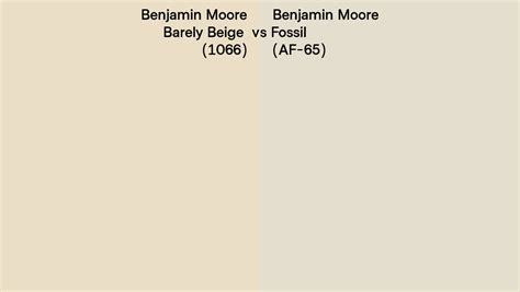 Benjamin Moore Barely Beige Vs Fossil Side By Side Comparison