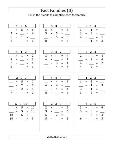 Sums Of 10 Worksheet Worksheet Educational Ideas