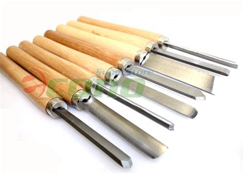 8pc Wood Lathe Chisel Set Turning Tools Woodworking Gouge Skew Parting ...