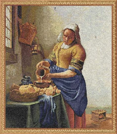 Servant Girl Belgian Tapestry Wall Hanging From Painting Of Johannes