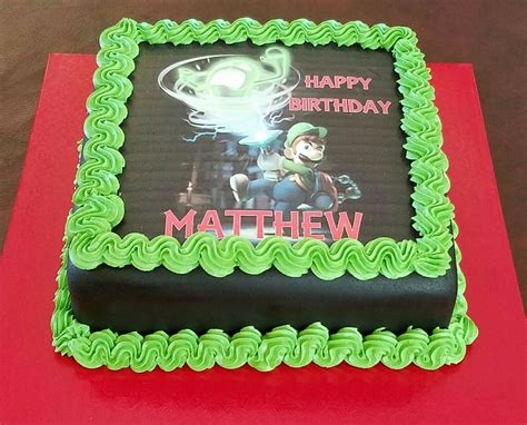 Luigis Mansion Theme Birthday Cake Luigis Mansion Birthday Party