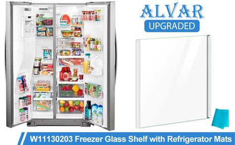 UPGRADED W11130203 Glass Shelf Compatible With Whirlpool Freezer Shelf