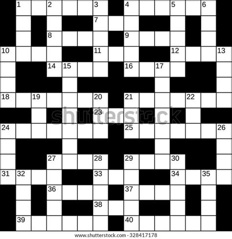 15x15 Squares Empty Britishstyle Crossword Grid Stock Vector (Royalty Free) 328417178 | Shutterstock