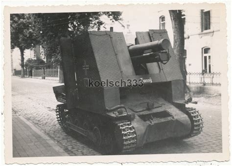 Foto Wehrmacht Sturmpanzer Bison 15 Cm SIG 33 Sf Auf Panzer I B