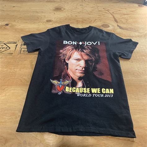 Vintage Graphic Bon Jovi Band T Shirt Concert Tour Etsy