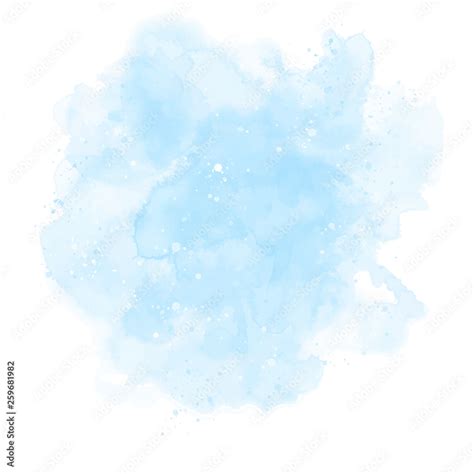 Blue watercolor background. Abstract vector paint splash, isolated on ...