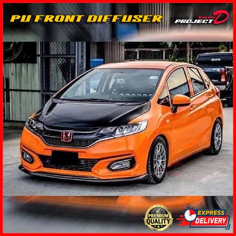 READY STOCK Honda Jazz GK5 Facelift 2017 2021 PU Front Diffuser