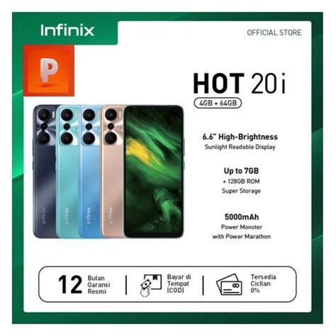 Jual Infinix Hot 20i 4 64 Garansi Resmi Shopee Indonesia