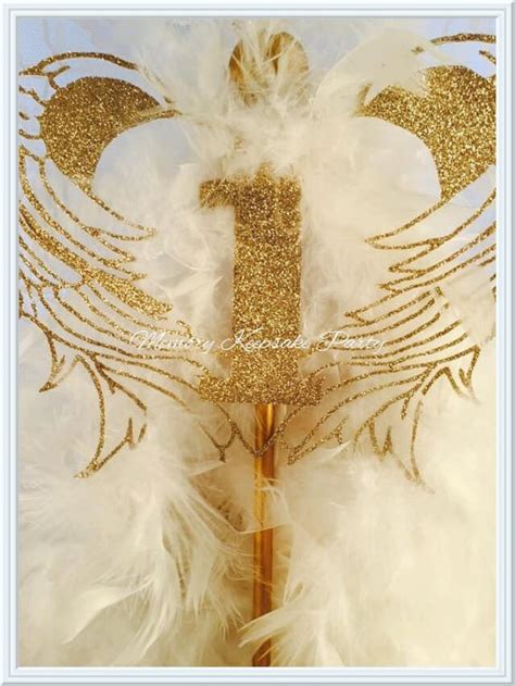 Angel Wings Cake Topper Angel Party Decorations Angel Etsy