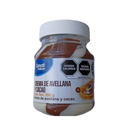 Crema De Avellana Y Cacao Great Value 350 G 12 35 Oz Supermarket