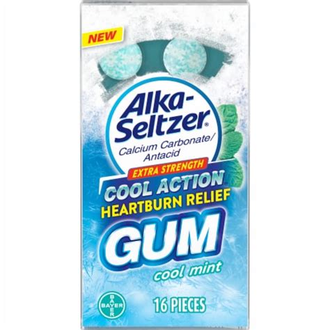 Alka-Seltzer® Cool Mint Extra Strength Cool Action Heartburn Relief Gum, 16 ct - Kroger