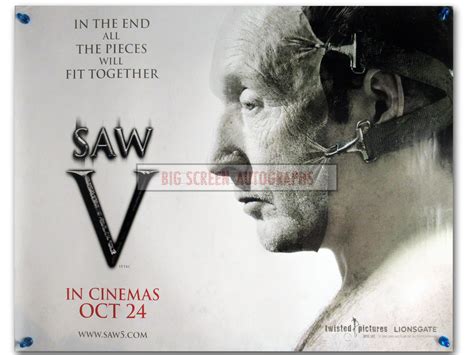 Saw V Quad Poster Big Screen Autographs