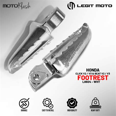 Legitmoto Honda Click V V Beat Fi V V Pillion Step Arm Footrest