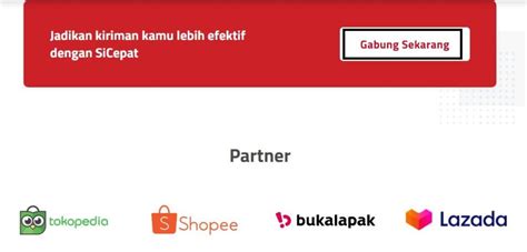 Belum Ada Cara Menjadi Agen Sicepat Hanya Partner Member