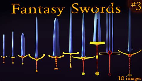 Fantasy Weapon Royal Swords Set Gamedev Market