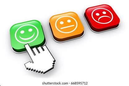 Happy Customer Feedback Concept Hand Clicking Stock Illustration 668595712 | Shutterstock