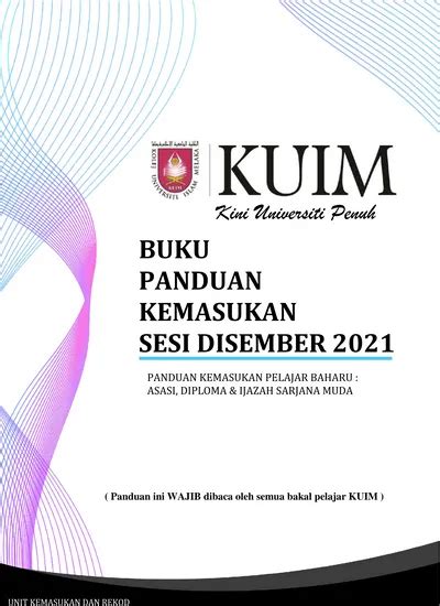 Buku Panduan Kemasukan Sesi Disember Kini Universiti Penuh Panduan