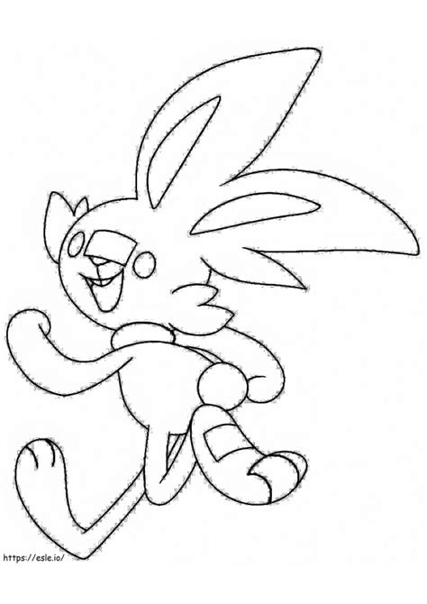 Imprimir Pok Mon Scorbunny Para Colorear