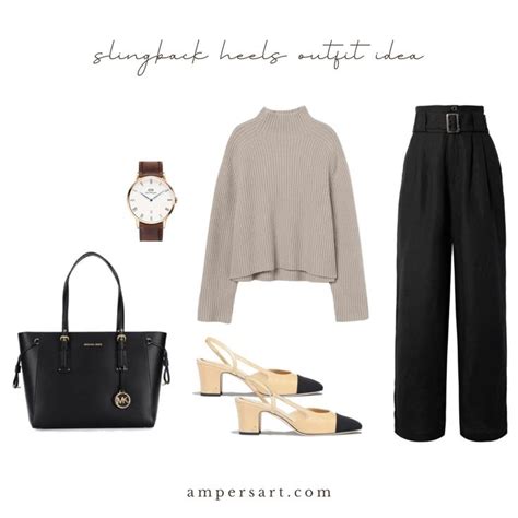 Slingback Heels Outfit Ideas | Slingback heels outfit, Heels outfits ...