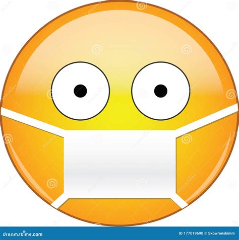 Sick Emoticon Wearing A Medical Mask Yellow Emoji Wearing A Medical