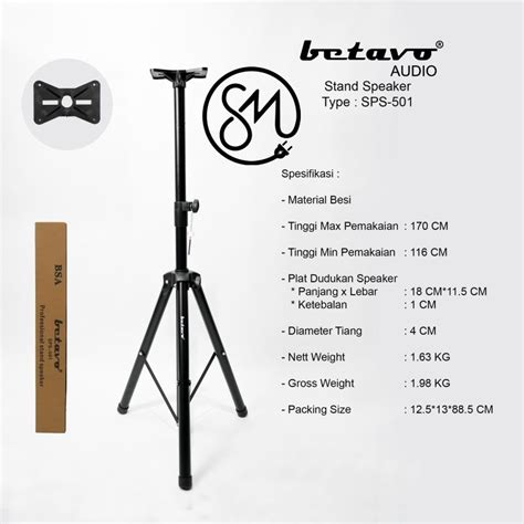 Jual Stand Speaker Betavo Sps Tripod Tiang Sps Shopee Indonesia