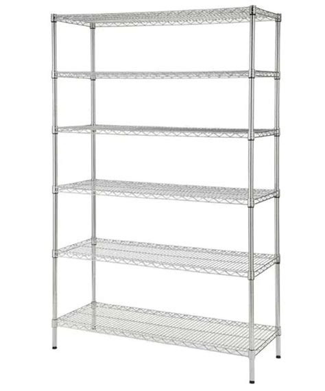 6 Tiers Static Chrome Storage Wire Rack Adjustable Shelving From