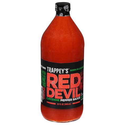 Trappeys Red Devil Cayenne Pepper Hot Sauce 32 Fz 12 Pack