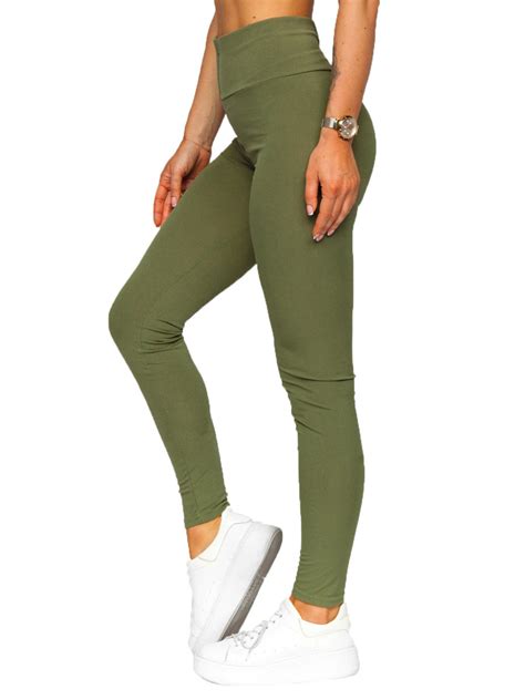 Leggings De Rayas Para Mujer Caqui Bolf W Khaki