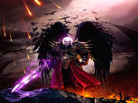 Download Horns Wings Demon Cat Dark Angel HD Wallpaper