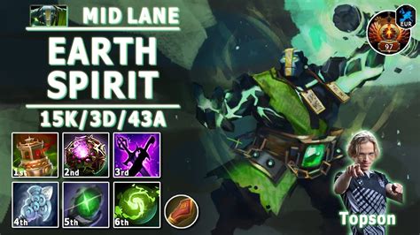 Earth Spirit Mid Lane 7 33b Topson Pos 2 ES Play Dota 2 Immortal