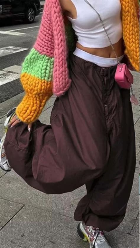 Parachutes Pants Outfit Parachute Pants Cargo Pants Outfit Harajuku