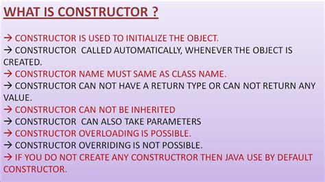 What Is Constructor And Types Of Constructor Youtube