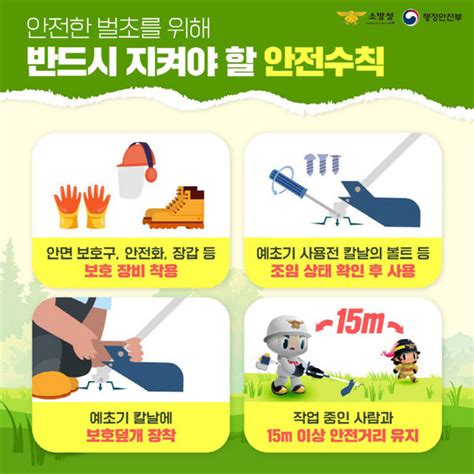 서산소방서 추석 대비 벌초 시 예초기 사용 안전수칙 홍보