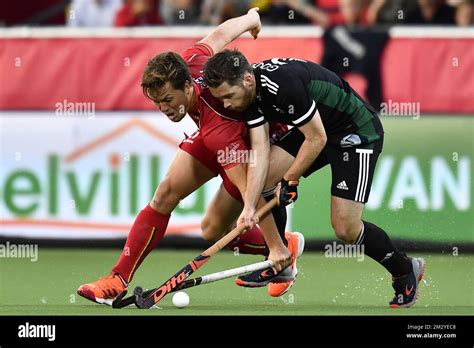 Belgium S Tom Boon And Welsh Jonny Gooch Pictured In Action During A