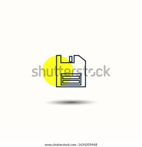 Floppy Disk Linear Icon Modern Outline Stock Vector Royalty Free