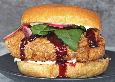 Blackberry Habanero Honey Fried Chicken Sandwich Fried Chicken