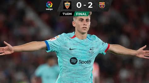 Barcelona Gana Al Almer A Y Mantiene El Segundo Puesto Tudn La Liga