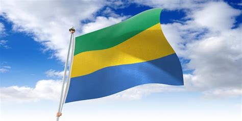 Premium Photo Gabon Waving Flag D Illustration