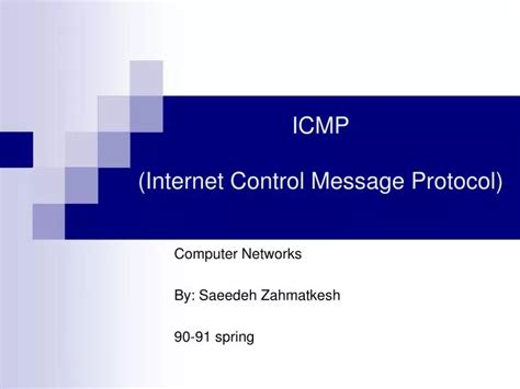 Ppt Icmp Internet Control Message Protocol Powerpoint Presentation