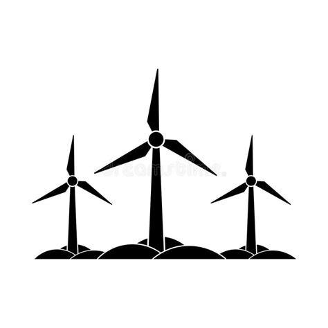 Wind Turbine With Green Wings Stock Illustration - Illustration of ...