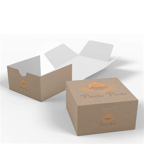 Custom Bakery Boxes Kraft Packaging Flat Off