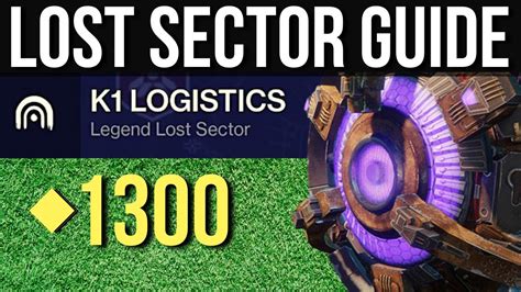 K Logistics Easy Solo Legend Lost Sector Guide For Hunter