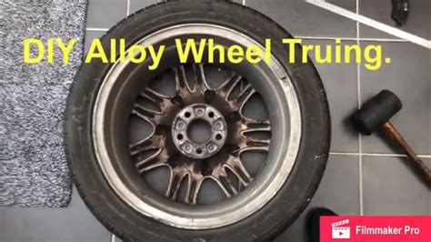 DIY Buckled Alloy Wheel Truing Straightening Volvo D5 YouTube