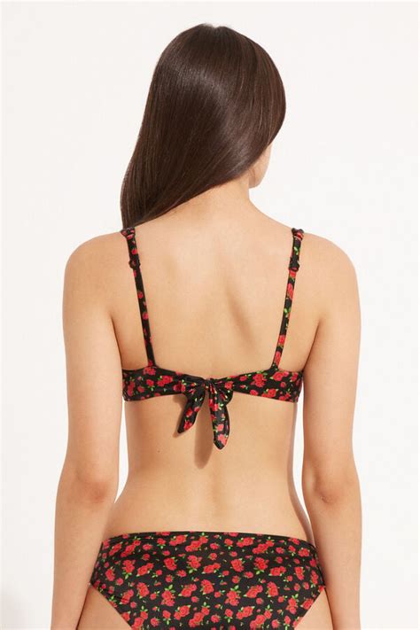 Top de bikini balconette Spicy Roses Balconette Mujer Tezenis Outlet Tezenis España