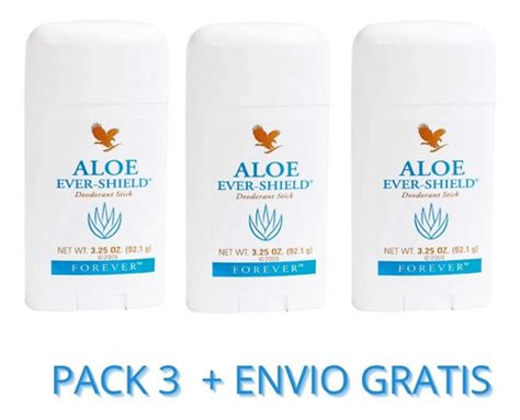 Pack Desodorantes Aloe Vera Ever Shield Sin Sales Aluminio Cuotas