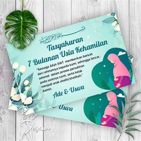 Jual Kartu Ucapan Label Untuk Syukuran Kehamilan Bulanan