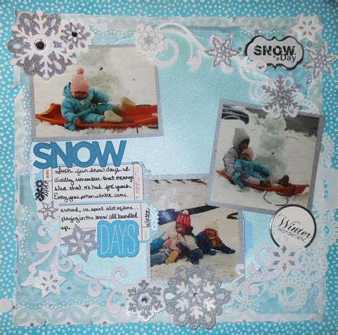 Snow Days Scrapbook Winter Scrapbook Layouts Scrapbooking