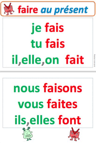 Le présent des verbes dire faire lire écrire aula de francès